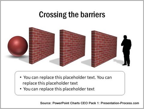 Overcoming Barriers template from PowerPoint CEO Pack 1