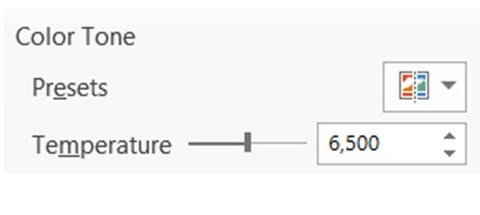 Picture Color Temperature Menu