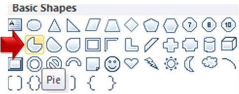 Pie Autoshape Menu Pie Autoshape Menu