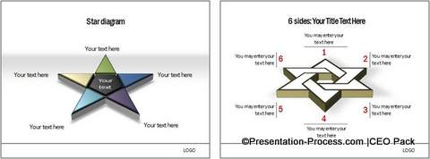 PowerPoint 3D Star Diagrams from CEO Pack