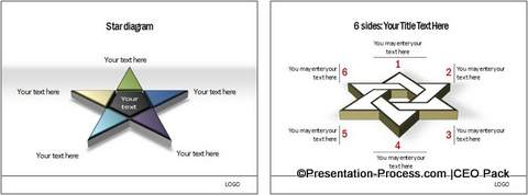 PowerPoint 3D Star Diagrams from CEO Pack