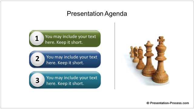 PowerPoint agenda design elements