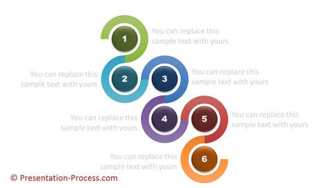 PowerPoint Curvy Roadmap Diagram