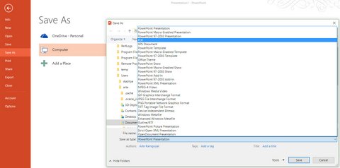 Save PowerPoint as PDF