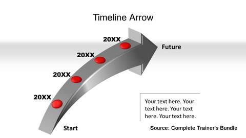 3D Curved Arrow Timeline