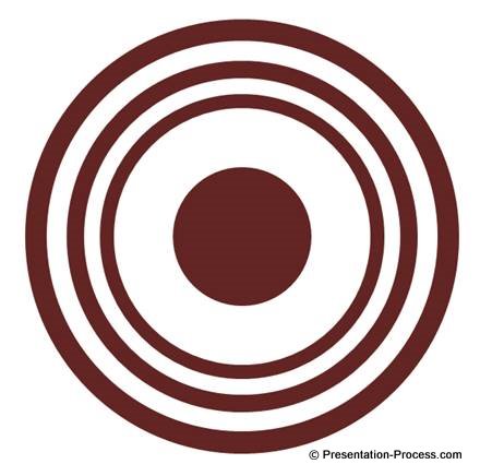 PowerPoint target diagram circles tutorial