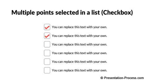 List with checkbox