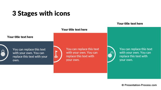 3 Stages with icons