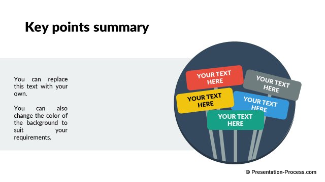 Closing Summary Slide in Flat Design