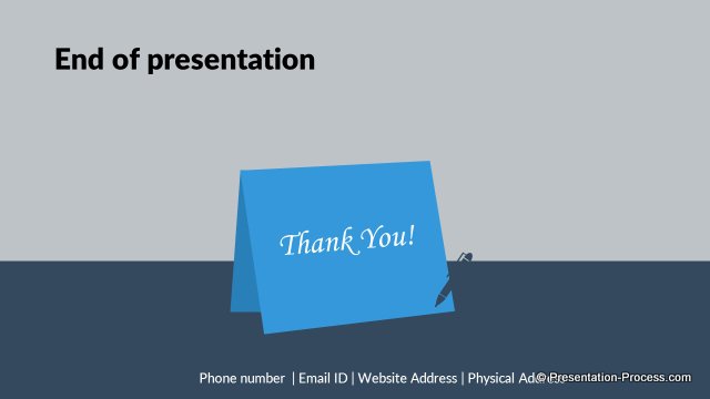 what to put at end of presentation