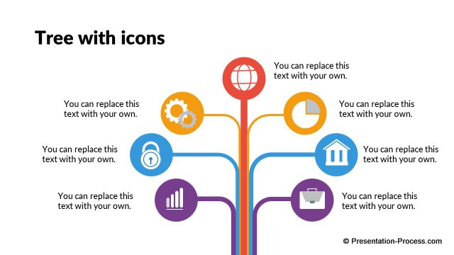 PowerPoint Flat Design tree