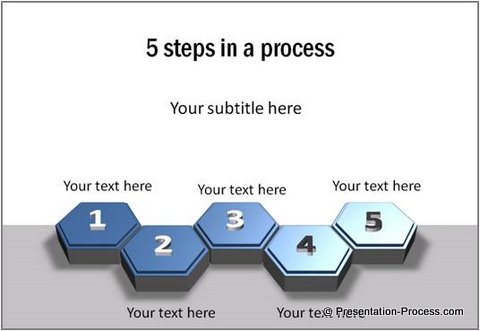 5 Steps in  a Process PowerPoint Template