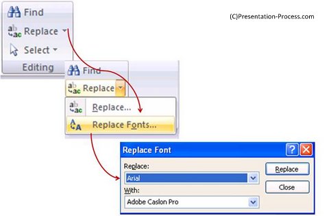 Replace Fonts in PowerPoint