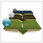 3D PowerPoint Steps Diagram