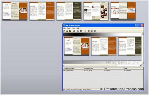 Screenshot PowerPoint Slide sorter view