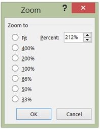 Zoom Slider Percentage