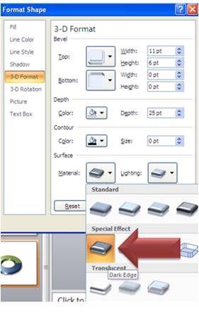 Material Setting for PowerPoint Shape