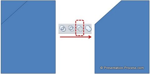 Cut for corner fold