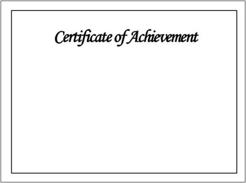 Certificate of Achievement
