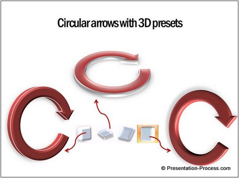 3D Effects with arrows circular