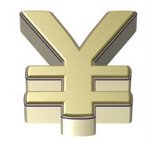 Yen Symbol Gold in PowerPoint