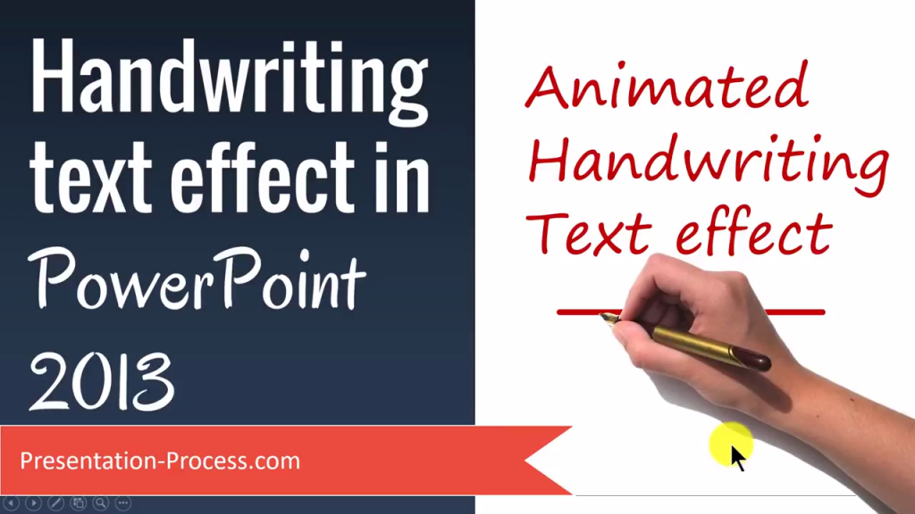 How To Create Handwriting  Text Effect in PowerPoint 2013